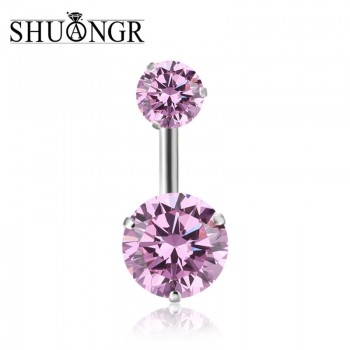 SHUANGR Fashion Hot Sexy Factory Price Anti Allergy Simple Lounger Titanium Earrings Ear Nail Belly Button Rings Navel Piercing