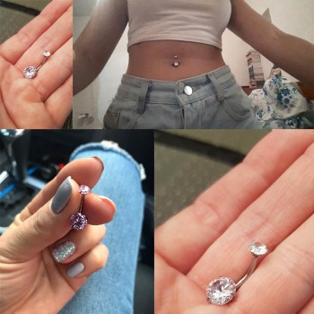 SHUANGR Fashion Hot Sexy Factory Price Anti Allergy Simple Lounger Titanium Earrings Ear Nail Belly Button Rings Navel Piercing