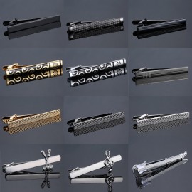 Classic Matte Tie Bar Men Jewelry Simple Brushed Smooth High Quality Tie Clip Clasp 12 style Stainless steel Tie Pin Gifts