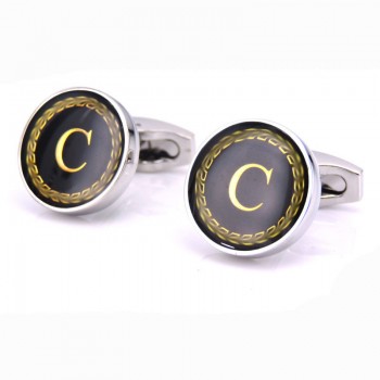 New Arrival Fashion Letter A D R H M Cufflinks The English alphabet Cuff Links Men Shirt Charm Cufflinks Wholesale Free Shipping