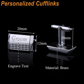 Personalized Cufflinks Custom Name Cuff Links for Mens Gifts Dad Customized Cuff Buttons Wedding Favors For Fathers Day CL-013