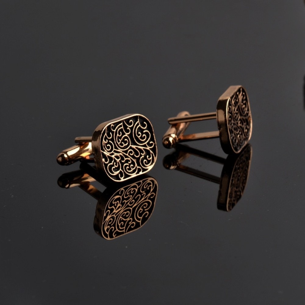 The high-end mens shirts Cufflinks collocation accessoriesgifts classic Mens Fashion Design carving high-quality Cufflinks