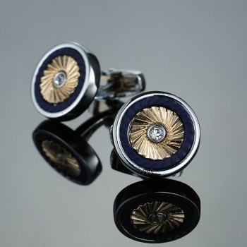 DY  Men French shirt Cufflinks  New high quality enamel gold silver round carving pattern retro pattern Cufflinks free shipping