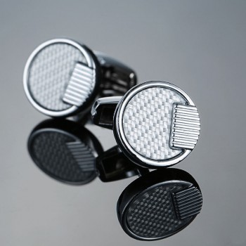 DY  Men French shirt Cufflinks  New high quality enamel gold silver round carving pattern retro pattern Cufflinks free shipping