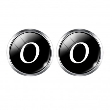 2018 New Arrival Glass Cabochon Letters N-Z Simple Letter Black Cufflinks for Men Gift T Shirt Cool Cuff Links Jewelry