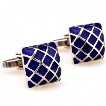 Hot Sale Blue Color Enamel Cufflink Cuff Link Free Shipping