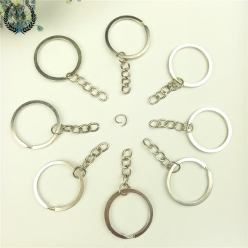 Lot 10pcs 20pcs 50pcs 100pcs/set 30mm silver metal keychain alloy key holder split rings Unisex keyfob accessories DIY jewelry