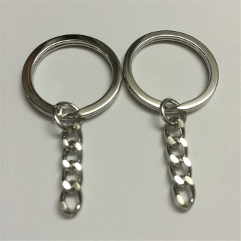 Lot 10pcs 20pcs 50pcs 100pcs/set 30mm silver metal keychain alloy key holder split rings Unisex keyfob accessories DIY jewelry