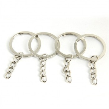 Lot 10pcs 20pcs 50pcs 100pcs/set 30mm silver metal keychain alloy key holder split rings Unisex keyfob accessories DIY jewelry