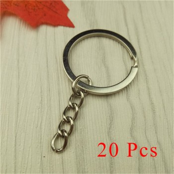 Lot 10pcs 20pcs 50pcs 100pcs/set 30mm silver metal keychain alloy key holder split rings Unisex keyfob accessories DIY jewelry