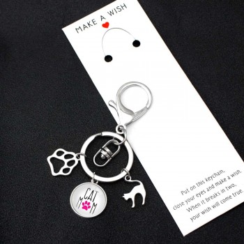 Best Friends Compass No Matter Where Keychains Wings Heart Love Hand Key Chain Lobster Clasp Key Ring Women Men Jewelry Gift