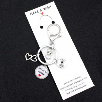 Best Friends Compass No Matter Where Keychains Wings Heart Love Hand Key Chain Lobster Clasp Key Ring Women Men Jewelry Gift