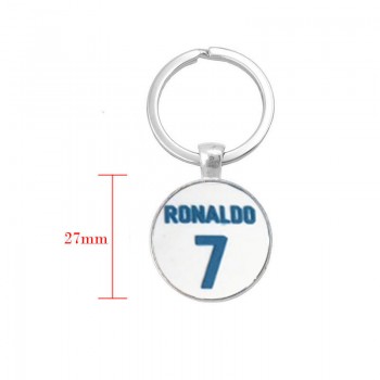 Football Club Logo CR7 C.RONALDO Messi Bale Salah keyring Keychain Gift Men Women Soccer Star Fans Keychain Toy Sport Liverpool
