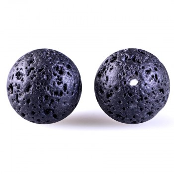 DIY Black Volcanic Lava Beads Lava Stone Beads Round Volcanic-Stone Wholesale Natural Stone Beads for Jewelry Making 4-14mm