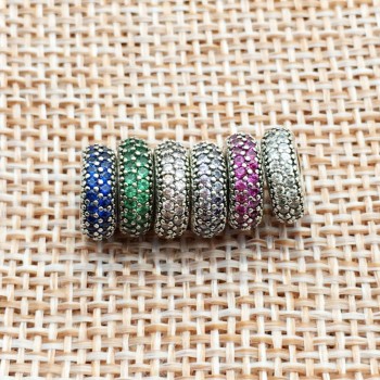 Fit Pandora Charms Original Bracelet Spacer Charm 925 Silver Bead Abstract Zircon Beads Jewelry Making 2016 Winter DIY Berloque