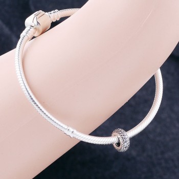 Fit Pandora Charms Original Bracelet Spacer Charm 925 Silver Bead Abstract Zircon Beads Jewelry Making 2016 Winter DIY Berloque