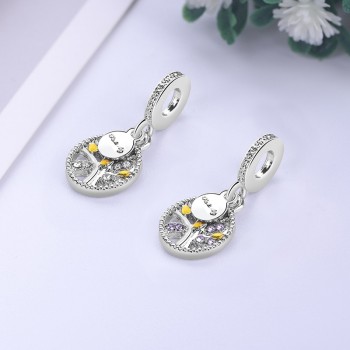 New Silver Plated Bead Charm European Hollow Family Love Heart Pendant Beads Fit Women Pandora Bracelet amp; Bangle DIY Jewelry