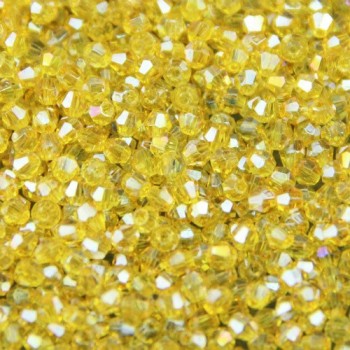 JHNBY 3mm 200pcs AAA Bicone Upscale Austrian crystals beads AB color plating Loose bead bracelet Jewelry Making Accessories DIY