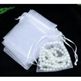 50pcs Organza Sheer Gauze Element Jewelry Bags Packing Drawable Organza Bags Wedding Gift Bags Sachet Organza Christmas Gift Bag