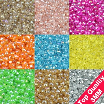 JHNBY Round Shape Upscale Austrian crystals beads High quality 3mm 200pcs loose rondelles glass ball bracelet Jewelry Making DIY