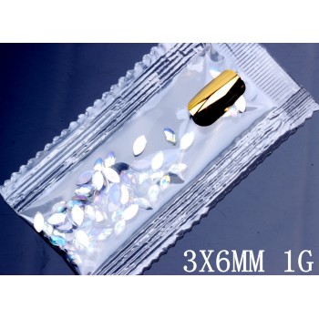 Mix 7 Size 600pcs Set Acrylic Crystal AB Marquise Earth Face Flat back Rhinestones Shiny Beads DIY Nail Art Jewelry Decoration