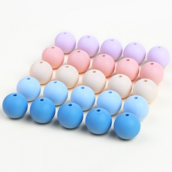 TYRY.HU Silicone Beads 10Pc Food Grade Silicone 12/15MM Nursing Silicone Teething Bead In Baby Teethers Necklace DIY