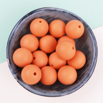 TYRY.HU Silicone Beads 10Pc Food Grade Silicone 12/15MM Nursing Silicone Teething Bead In Baby Teethers Necklace DIY