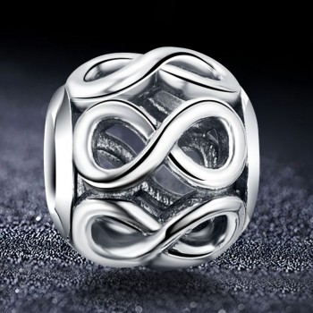 ANFASNI Real 925 Sterling Silver Vintage Sparkly Charms Bead Fit Original Pandora Bead Braceletamp; Bangles Jewelry DIY Accessories