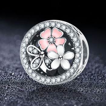 ANFASNI Real 925 Sterling Silver Vintage Sparkly Charms Bead Fit Original Pandora Bead Braceletamp; Bangles Jewelry DIY Accessories