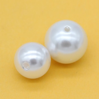 3-20mm Acrylic Round white Pearl charm spacer Loose Beads Jewelry Making craft Grament clothes headwear shoes bag hat Decoration