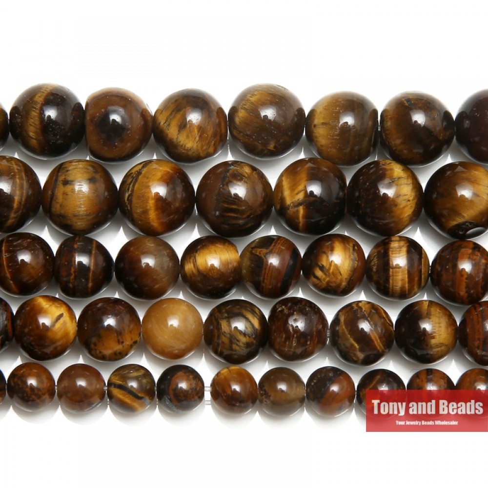 Free Shipping Natural Stone Brown Gold Tiger Eye Agates Round Beads 15 Strand 2 3 4 6 8 10 12 14MM Pick Size For Jewelry SAB9