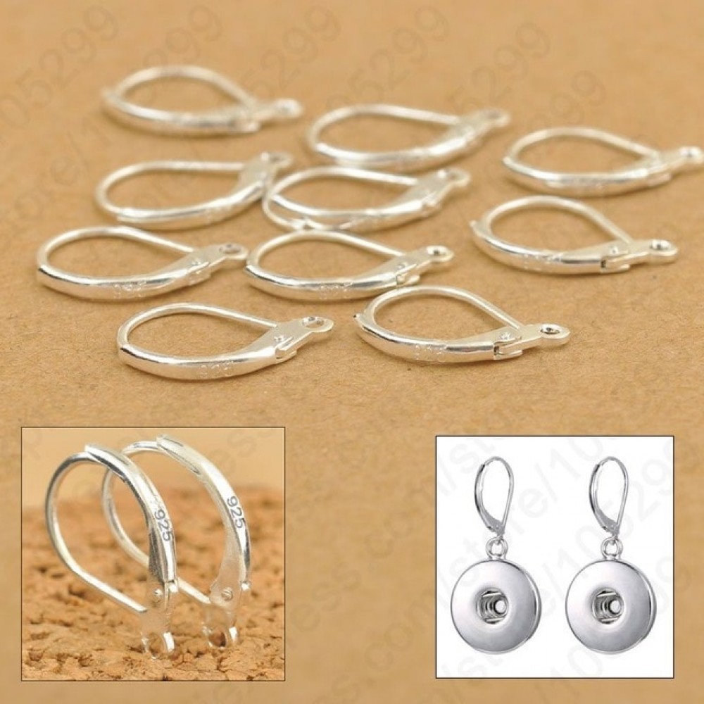 JEXXI 100PCS S90 Silver DIY Beadings Findings Earring Hooks Leverback Earwire Fittings Components