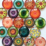 ZEROUP 20mm 25mm Round Photos Glass Cabochon Mixed Pattern fit Cameo Base Setting Jewelry Components 10pcs/lot TP-002