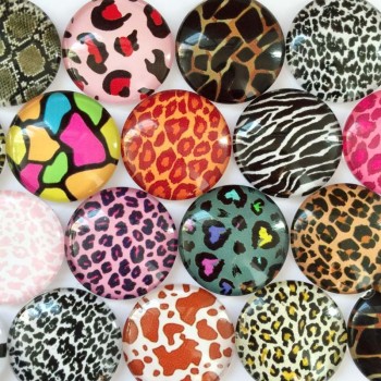 ZEROUP 20mm 25mm Round Photos Glass Cabochon Mixed Pattern fit Cameo Base Setting Jewelry Components 10pcs/lot TP-002