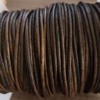 1.0mm 1.5mm 2.0mm 2.5mm 3.0mm Natural Black Brown Round Genuine Leather Cord - 3m each piece