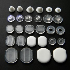 50 PCS White Transparent Soft Silicone Anti-Pain Pad Ear Clip Anti-Pain Pad For Earrings Accessories DIY Jewelry Findings