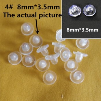 50 PCS White Transparent Soft Silicone Anti-Pain Pad Ear Clip Anti-Pain Pad For Earrings Accessories DIY Jewelry Findings