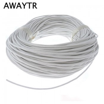 AWAYTR 10Meter 2mm Natural Color Real Genuine Leather Cord Round Rope String for DIY Necklace Bracelet Jewelry Cord