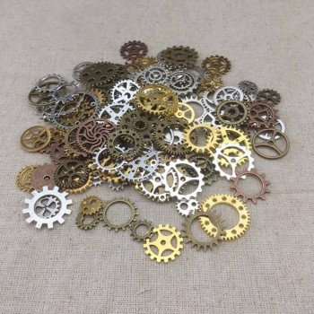 Vintage Mixed Steampunk Punk Style Gear Cogs Pendants Necklace Accessories DIY Jewelry Making