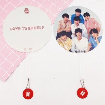 Kpop Bangtan Boys BTS WORLD TOUR Same Translucent Fans LOVE YOURSELF ANSWER Concert Same Fans 18X18 CM