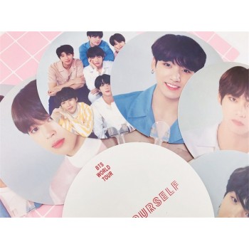 Kpop Bangtan Boys BTS WORLD TOUR Same Translucent Fans LOVE YOURSELF ANSWER Concert Same Fans 18X18 CM
