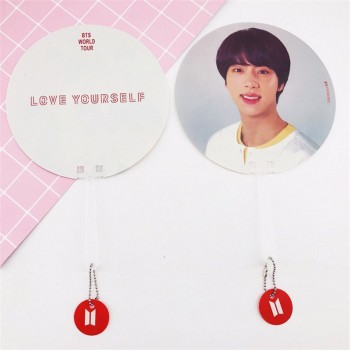 Kpop Bangtan Boys BTS WORLD TOUR Same Translucent Fans LOVE YOURSELF ANSWER Concert Same Fans 18X18 CM