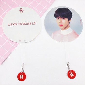 Kpop Bangtan Boys BTS WORLD TOUR Same Translucent Fans LOVE YOURSELF ANSWER Concert Same Fans 18X18 CM