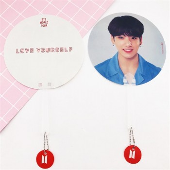 Kpop Bangtan Boys BTS WORLD TOUR Same Translucent Fans LOVE YOURSELF ANSWER Concert Same Fans 18X18 CM