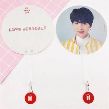Kpop Bangtan Boys BTS WORLD TOUR Same Translucent Fans LOVE YOURSELF ANSWER Concert Same Fans 18X18 CM