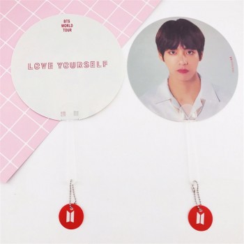 Kpop Bangtan Boys BTS WORLD TOUR Same Translucent Fans LOVE YOURSELF ANSWER Concert Same Fans 18X18 CM