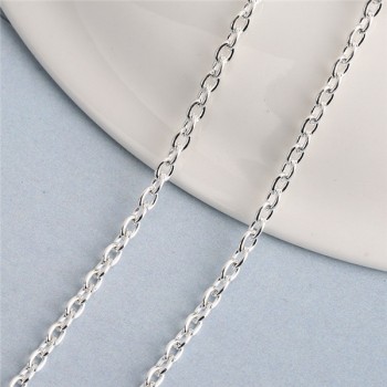 ACLOVEX 10m/lot Width 2mm Metal Iron Rolo Link Chains Bulk Gold Silver Color Necklace Chain Bracelet Findings For Jewelry Making