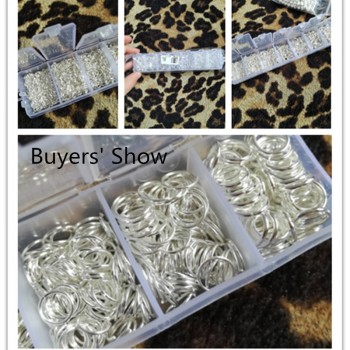 Doreen Box Lovely 1500 PCs  Silver Color Alloy Open Jump Rings For DIY Jewelry Making Components Mixed 3mm-8mm,1 Box (B08915)