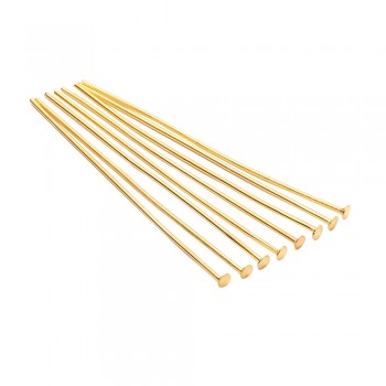 200pcs/bag 20 25 30 40 50 60 70 mm Flat Head Pins Gold/Silver/Red Copper/Rhodium/Bronze Headpins For Jewelry Findings Making DIY