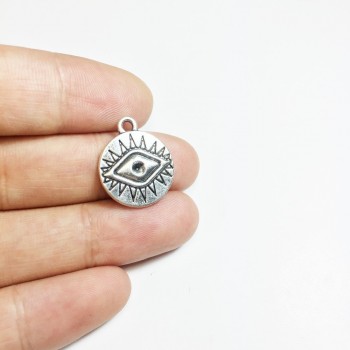 Eruifa Nice 20pcs 16mm Eye Coin Zinc alloy charms Wholesales necklace,earring bracelet jewelry DIY handmade 3 colors